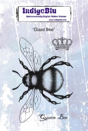 Giant Bee A6 Red Rubber Stamp